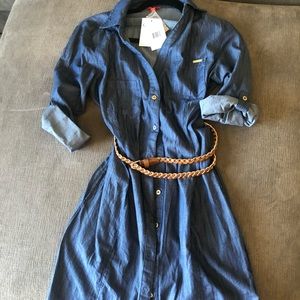 NWT Guess Jean Dress with Belt - Size Small
